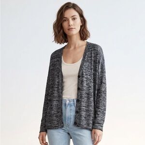 Aritzia Wilfred Free Grey & Black Button Down Cardigan Size Medium